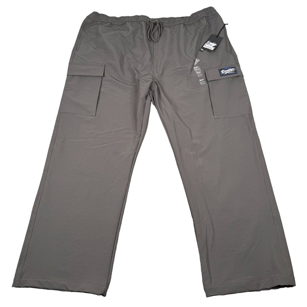 Brooklyn Cloth Cargo Pants Mens 4XL Charcoal Straight Leg Stretch Utility NWT
